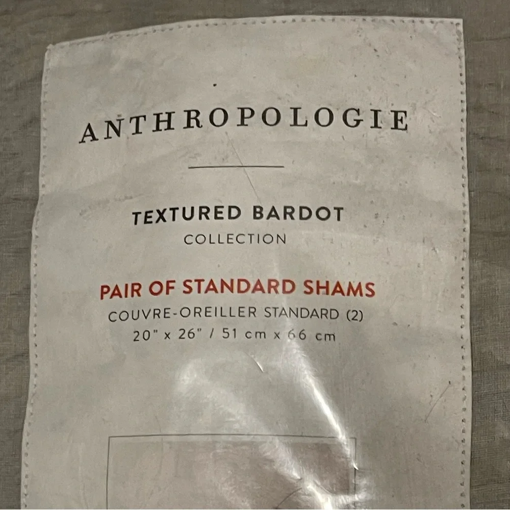 NEW! Anthropologie Textured Bardot Grey Twin Quilt w/ 2 Euro & 2 Standard Shams